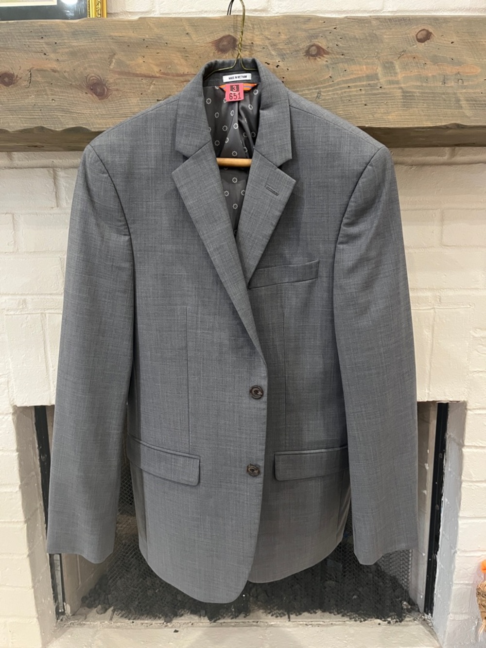 crown & ivy Gray Two-Button Men's Blazer